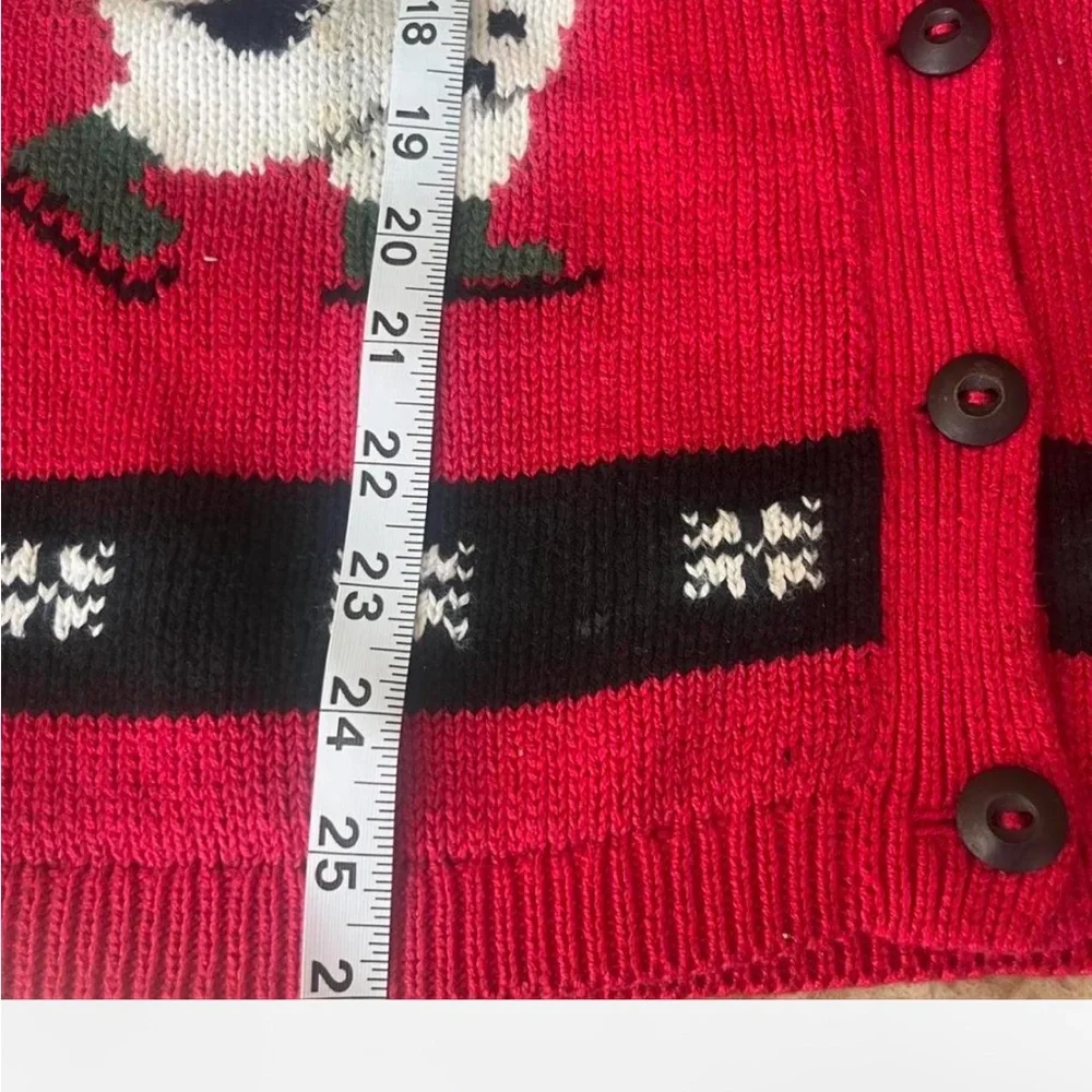 Vintage Y2K Festive Snowman Red Cardigan ‘ugly Christmas sweater’ !!!